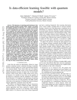 Is data-efficient learning feasible with quantum models?