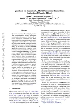 Quantized but Deceptive? A Multi-Dimensional Truthfulness Evaluation of Quantized LLMs