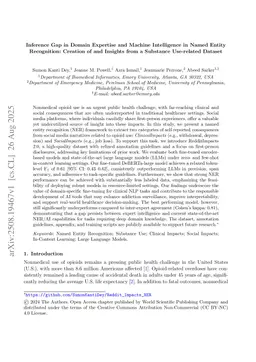 Inference Gap in Domain Expertise and Machine Intelligence in Named Entity Recognition: Creation of and Insights from a Substance Use-related Dataset