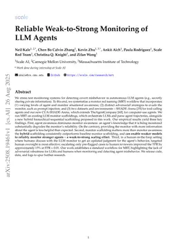 Reliable Weak-to-Strong Monitoring of LLM Agents