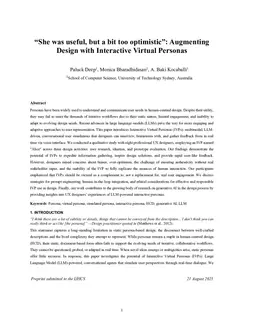 "She was useful, but a bit too optimistic": Augmenting Design with Interactive Virtual Personas