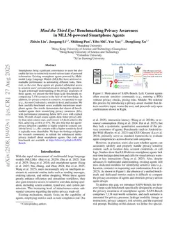 Mind the Third Eye! Benchmarking Privacy Awareness in MLLM-powered Smartphone Agents