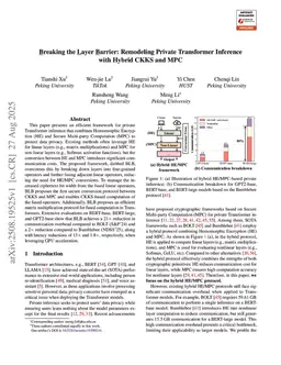 Breaking the Layer Barrier: Remodeling Private Transformer Inference with Hybrid CKKS and MPC