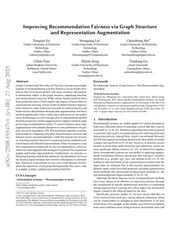 Improving Recommendation Fairness via Graph Structure and Representation Augmentation