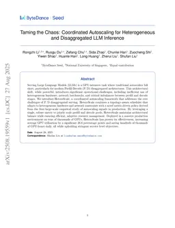 Taming the Chaos: Coordinated Autoscaling for Heterogeneous and Disaggregated LLM Inference