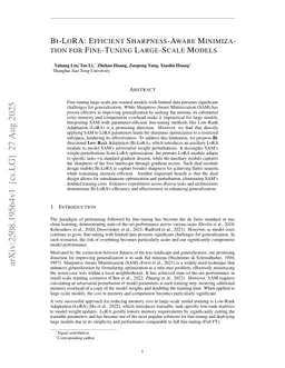 Bi-LoRA: Efficient Sharpness-Aware Minimization for Fine-Tuning Large-Scale Models
