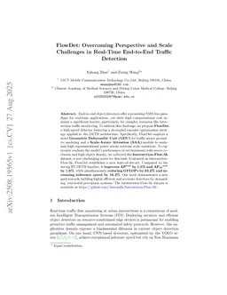 FlowDet: Overcoming Perspective and Scale Challenges in Real-Time End-to-End Traffic Detection