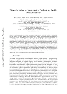 Towards stable AI systems for Evaluating Arabic Pronunciations
