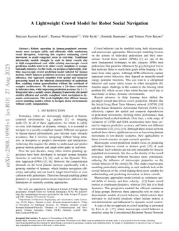 A Lightweight Crowd Model for Robot Social Navigation