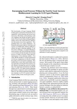 Encouraging Good Processes Without the Need for Good Answers: Reinforcement Learning for LLM Agent Planning