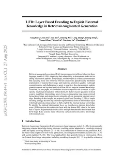LFD: Layer Fused Decoding to Exploit External Knowledge in Retrieval-Augmented Generation