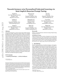 Towards Instance-wise Personalized Federated Learning via Semi-Implicit Bayesian Prompt Tuning
