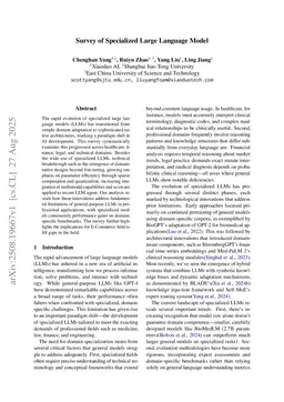 Survey of Specialized Large Language Model