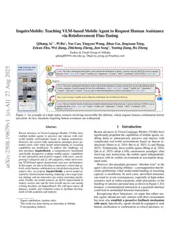 InquireMobile: Teaching VLM-based Mobile Agent to Request Human Assistance via Reinforcement Fine-Tuning