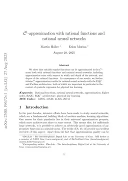 $\mathcal{C}^1$-approximation with rational functions and rational neural networks