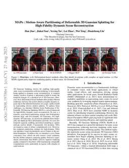 MAPo : Motion-Aware Partitioning of Deformable 3D Gaussian Splatting for High-Fidelity Dynamic Scene Reconstruction