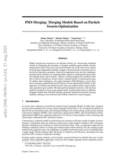 PSO-Merging: Merging Models Based on Particle Swarm Optimization