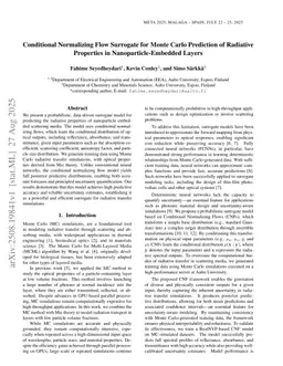 Conditional Normalizing Flow Surrogate for Monte Carlo Prediction of Radiative Properties in Nanoparticle-Embedded Layers