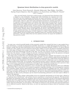 Quantum latent distributions in deep generative models