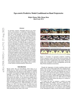 Ego-centric Predictive Model Conditioned on Hand Trajectories