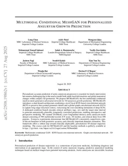 Multimodal Conditional MeshGAN for Personalized Aneurysm Growth Prediction