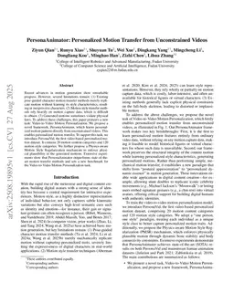 PersonaAnimator: Personalized Motion Transfer from Unconstrained Videos