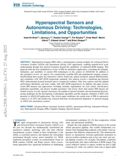 Hyperspectral Sensors and Autonomous Driving: Technologies, Limitations, and Opportunities