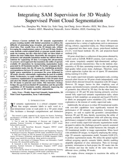 Integrating SAM Supervision for 3D Weakly Supervised Point Cloud Segmentation