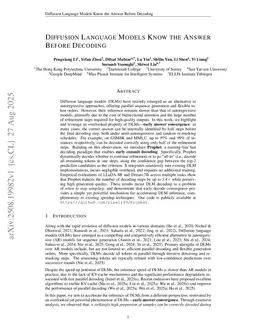 Diffusion Language Models Know the Answer Before Decoding