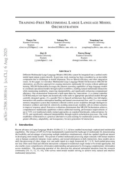 Training-Free Multimodal Large Language Model Orchestration