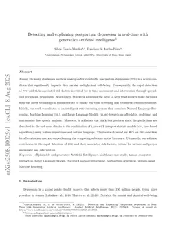 Detecting and explaining postpartum depression in real-time with generative artificial intelligence