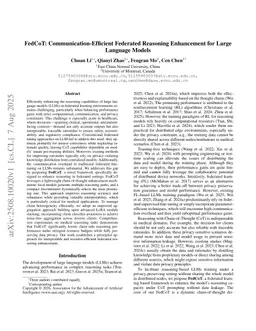 FedCoT: Communication-Efficient Federated Reasoning Enhancement for Large Language Models