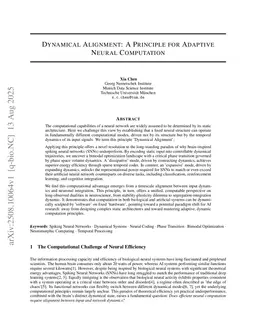 Dynamical Alignment: A Principle for Adaptive Neural Computation