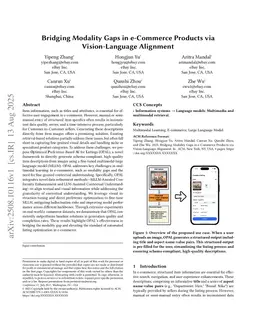 Bridging Modality Gaps in e-Commerce Products via Vision-Language Alignment