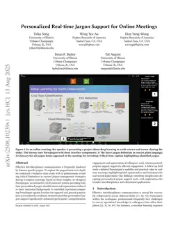 Personalized Real-time Jargon Support for Online Meetings