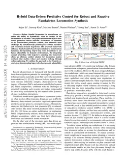 Hybrid Data-Driven Predictive Control for Robust and Reactive Exoskeleton Locomotion Synthesis