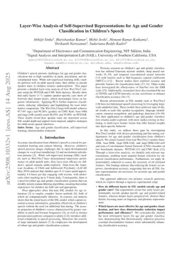 Layer-Wise Analysis of Self-Supervised Representations for Age and Gender Classification in Children's Speech