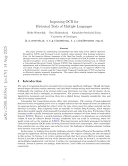 Improving OCR for Historical Texts of Multiple Languages