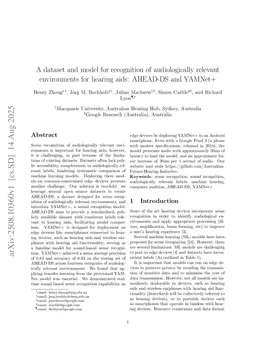 A dataset and model for auditory scene recognition for hearing devices: AHEAD-DS and OpenYAMNet