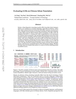 Evaluating LLMs on Chinese Idiom Translation