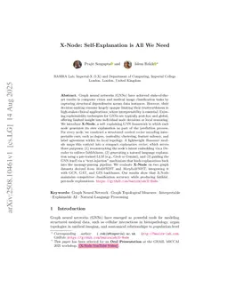 X-Node: Self-Explanation is All We Need