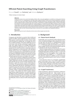 Efficient Patent Searching Using Graph Transformers