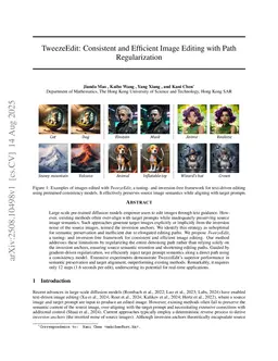 TweezeEdit: Consistent and Efficient Image Editing with Path Regularization