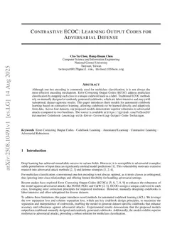 Contrastive ECOC: Learning Output Codes for Adversarial Defense