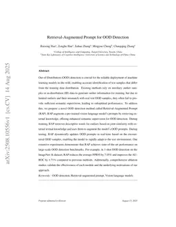 Retrieval-Augmented Prompt for OOD Detection