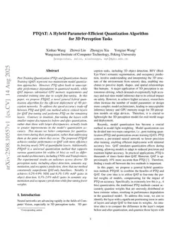 PTQAT: A Hybrid Parameter-Efficient Quantization Algorithm for 3D Perception Tasks