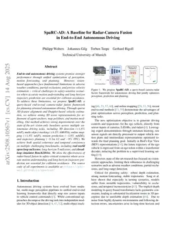 SpaRC-AD: A Baseline for Radar-Camera Fusion in End-to-End Autonomous Driving
