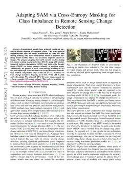Multi-Receptive Field Ensemble with Cross-Entropy Masking for Class Imbalance in Remote Sensing Change Detection