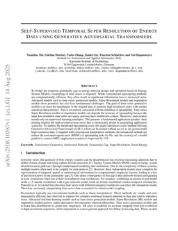Self-Supervised Temporal Super-Resolution of Energy Data using Generative Adversarial Transformer