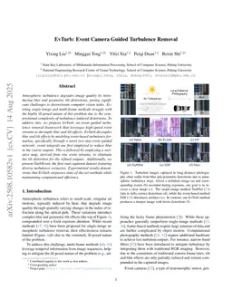 EvTurb: Event Camera Guided Turbulence Removal